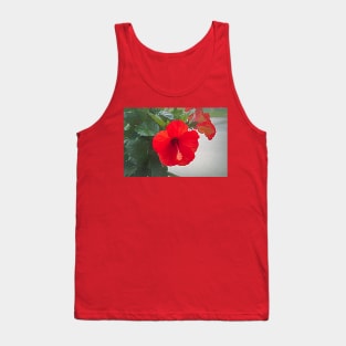 Red Dancing Hibiscus Tank Top